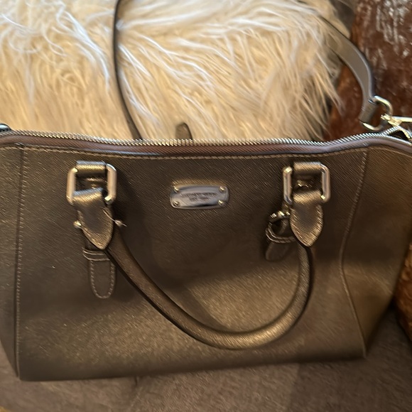 Michael Kors silver purse also worn as crossbody. - Picture 4 of 4